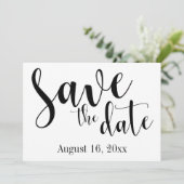 Prachtige script typografie, Eenvoudige "Save the Save The Date (Staand voorkant)