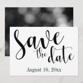Prachtige script typografie, Eenvoudige "Save the Save The Date (Voorkant / Achterkant)
