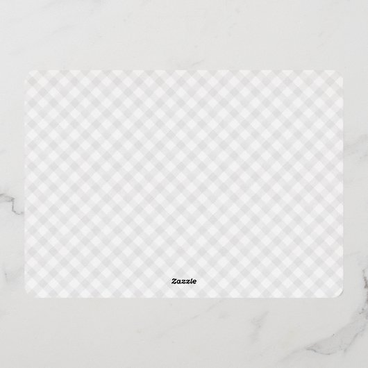 Prachtige scriptdoop folie uitnodiging (Achterkant)