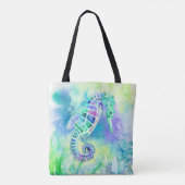 Prachtige Seahorse Canvas tas (Achterkant)