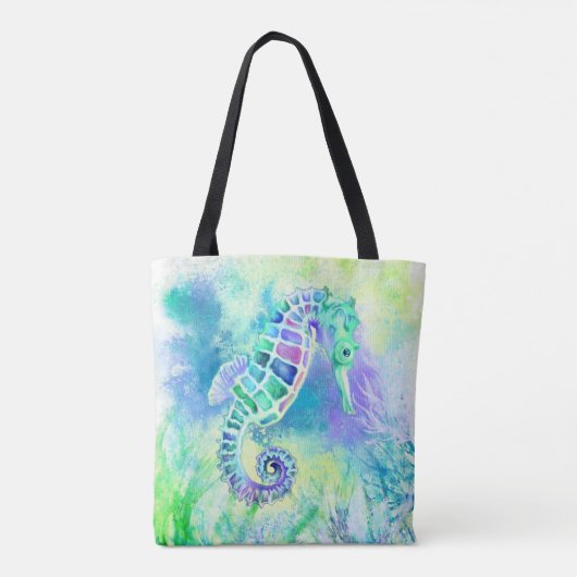 Prachtige Seahorse Canvas tas (Achterkant)