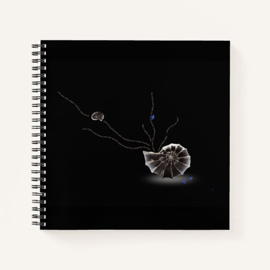 Prachtige Seashell-gedicht over verloren denkpoëzi Notitieboek (Voorkant)