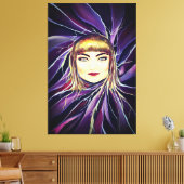 Prachtige sensual Mysterious Vrouw Pop Artwork Canvas Afdruk (Insitu (Woonkamer))