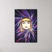 Prachtige sensual Mysterious Vrouw Pop Artwork Canvas Afdruk (Voorkant)