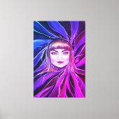 Prachtige sensual Mysterious Vrouw Pop Artwork Canvas Afdruk (Voorkant)