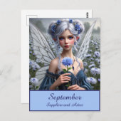 Prachtige septemberfee in Asters Briefkaart (Voorkant / Achterkant)