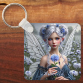 Prachtige septemberfee in Asters Sleutelhanger (Voorkant)