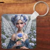 Prachtige septemberfee in Asters Sleutelhanger (Achterkant)