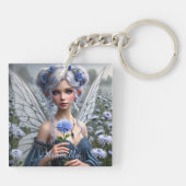 Prachtige septemberfee in Asters Sleutelhanger (Achterkant)