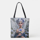 Prachtige septemberfee in Asters Tote Bag (Achterkant)