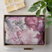 Prachtige serie van grote botanische bloemen tissuepapier (Geschenk)