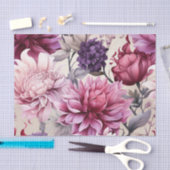 Prachtige serie van grote botanische bloemen tissuepapier (Craft)