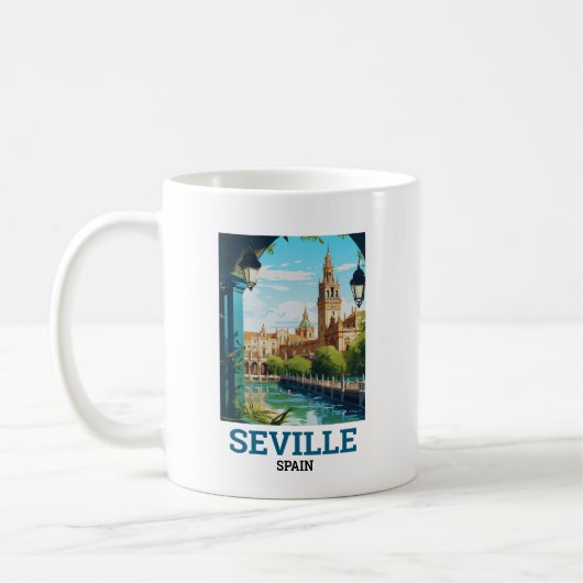 Prachtige Sevilla Schoonheid van Andalusië Spanje  Koffiemok (Links)