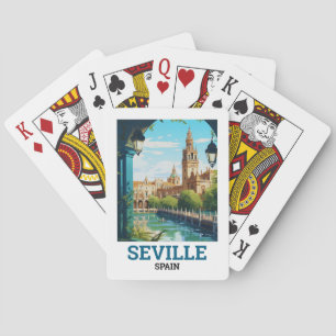 Prachtige Sevilla Schoonheid van Andalusië Spanje  Pokerkaarten