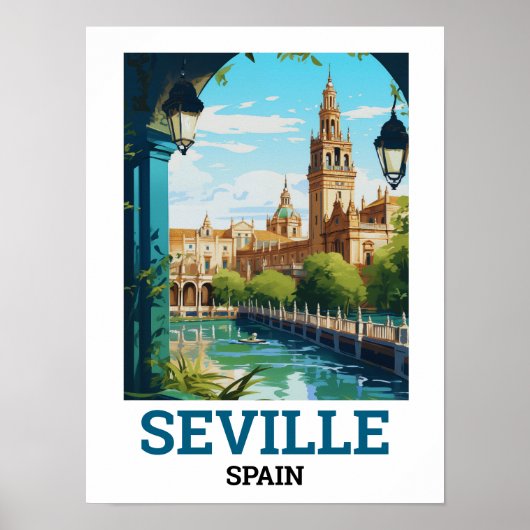 Prachtige Sevilla Schoonheid van Andalusië Spanje  Poster (Voorkant)