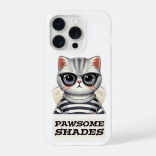 Prachtige Shades – Coole Kat met Zonnebril Design iPhone 15 Pro Case