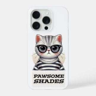 Prachtige Shades – Coole Kat met Zonnebril Design iPhone 15 Pro Case