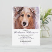 PRACHTIGE SHELTI PUPPY WENST GELUKKIGE VERJAARDAG KAART (Staand voorkant)