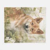Prachtige Shiba Inu Fleece Deken (Voorkant (Horizontaal))