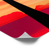 Prachtige Shimmery Island Sunset & Sailboat Poster (Hoek)