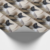 Prachtige Siamese Cat Face Cadeaupapier (Hoek)