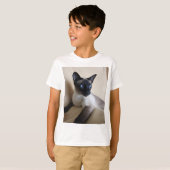 Prachtige Siamese Cat Face T-shirt (Voorkant volledig)