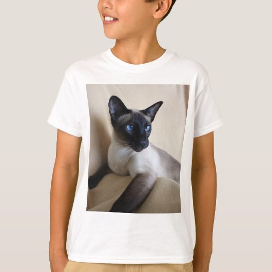 Prachtige Siamese Cat Face T-shirt (Voorkant)