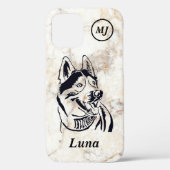 Prachtige  Siberian Husky iPhone Case (Achterkant)