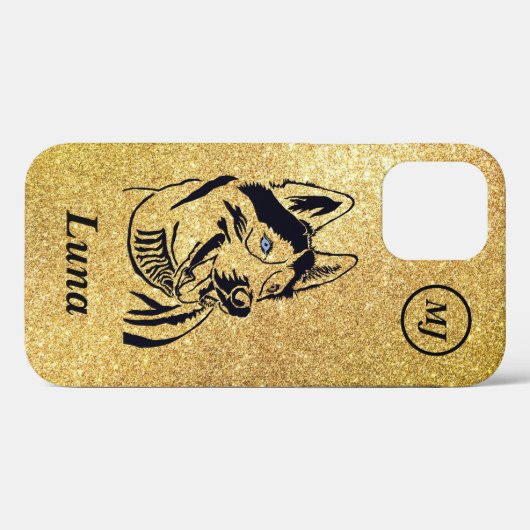 Prachtige Siberian Husky iPhone Case (Achterkant (horizontaal))