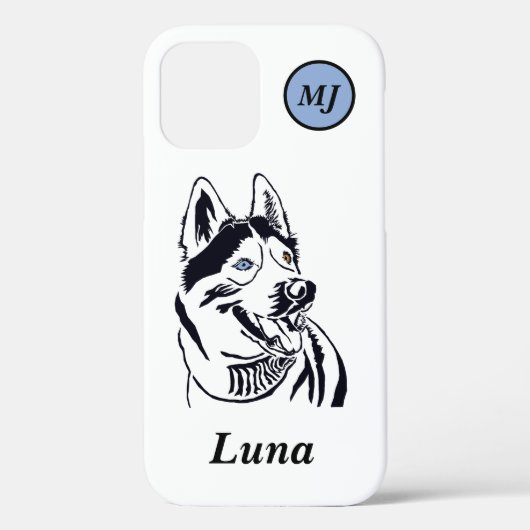 Prachtige  Siberian Husky iPhone Case (Achterkant)