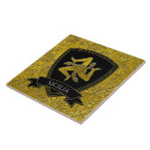 Prachtige Siciliaanse Trinacria Tegeltje (Zijkant)