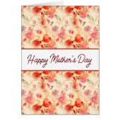 Prachtige Sinaasappel Floral Pattern Moederdag Kaa (Voorkant)