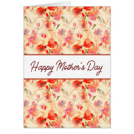 Prachtige Sinaasappel Floral Pattern Moederdag Kaa