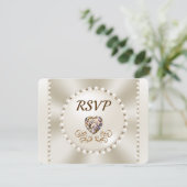 Prachtige Sjabloon voor kiezen van het RSVP-menu v Kaart (Staand voorkant)