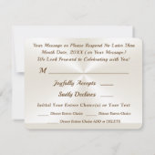 Prachtige Sjabloon voor kiezen van het RSVP-menu v Kaart (Achterkant)