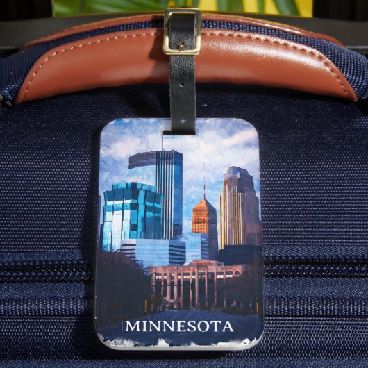 Prachtige skyline van Minneapolis Bagagelabel (Voorkant Insitu 2)