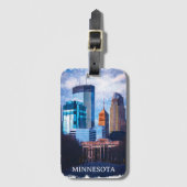Prachtige skyline van Minneapolis Bagagelabel (Voorkant (verticaal))