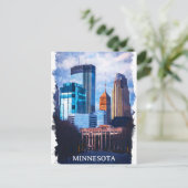 Prachtige skyline van Minneapolis Briefkaart (Staand voorkant)