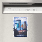 Prachtige skyline van Minneapolis Magneet (Insitu (Vaatwasser))