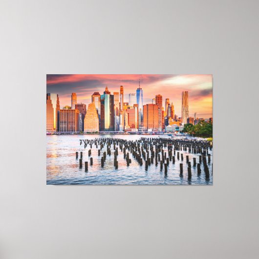 Prachtige skyline van New York City Canvas Afdruk (Voorkant)