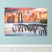 Prachtige skyline van New York City Canvas Afdruk (Insitu (Houten vloer))
