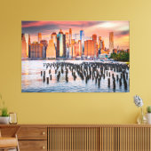 Prachtige skyline van New York City Canvas Afdruk (Insitu (Woonkamer))