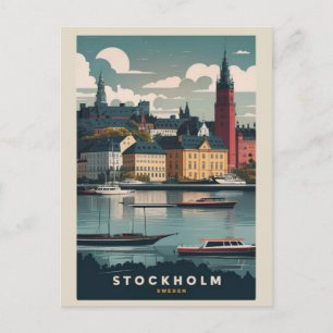Prachtige skyline van Stockholm Briefkaart
