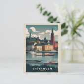 Prachtige skyline van Stockholm Briefkaart (Staand voorkant)