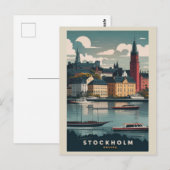 Prachtige skyline van Stockholm Briefkaart (Voorkant / Achterkant)