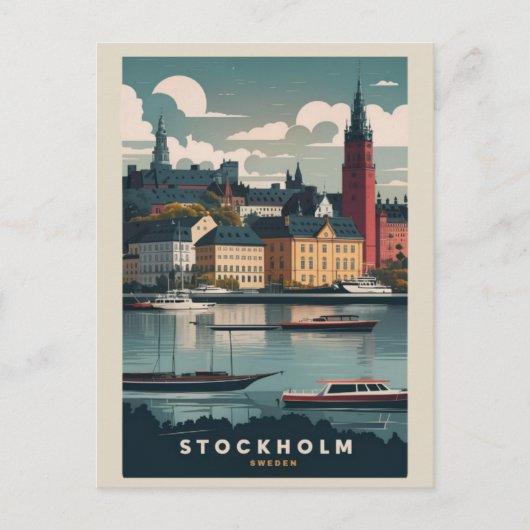 Prachtige skyline van Stockholm Briefkaart (Voorkant)