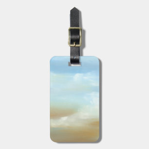 Prachtige Skyscape met Fluffy Clouds Bagagelabel