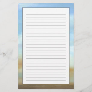 Prachtige Skyscape met Fluffy Clouds Briefpapier