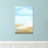 Prachtige Skyscape met Fluffy Clouds Canvas Afdruk (Insitu (Houten vloer))