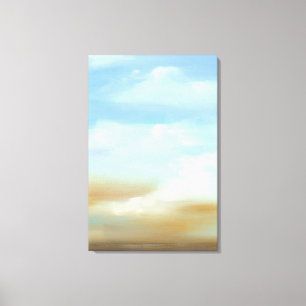 Prachtige Skyscape met Fluffy Clouds Canvas Afdruk